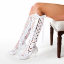 Evangeline Elliot Vintage White Lace Bridal Boots