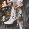 Victorian Lace Ankle Wedding Boots by House of Elliot