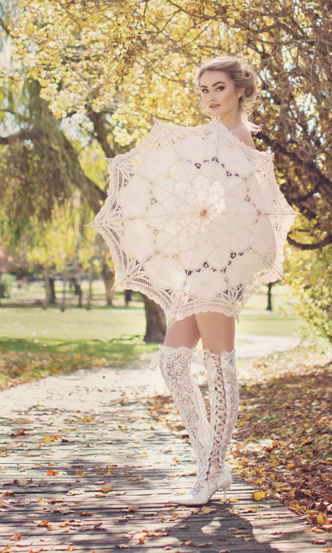 House of Elliot Autumn Wedding Inspiration Ivory Lace Over the Knee Wedding Boots