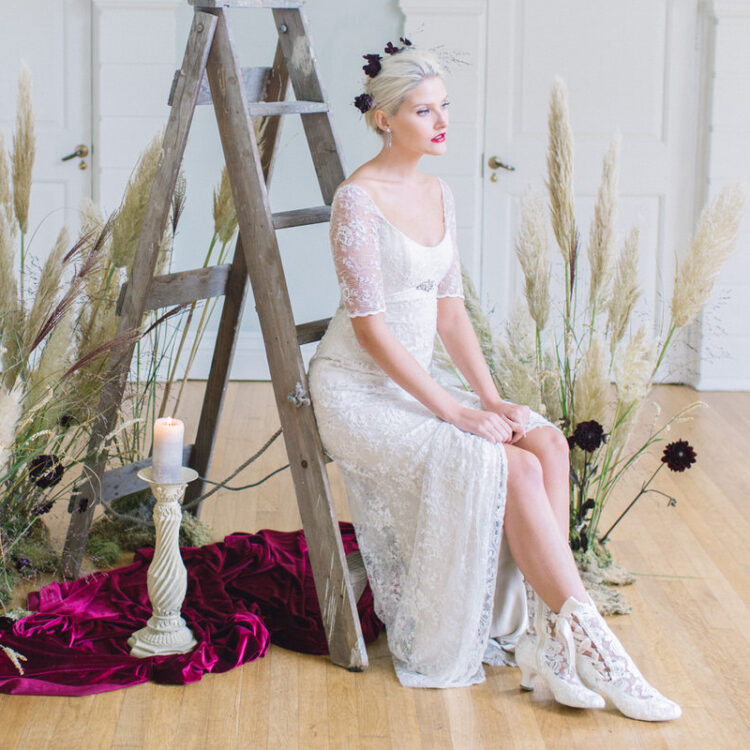 Vintage Category Home Page Lizzie Elliot House of Elliot Vintage Lace Wedding Boots