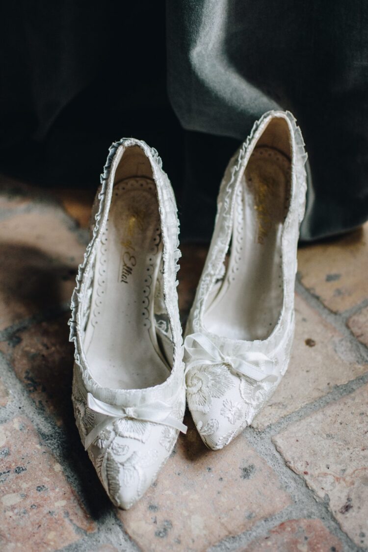Ella Grace Elliot Lace Wedding Shoes Ivory Lace Wedding Shoes for Bride