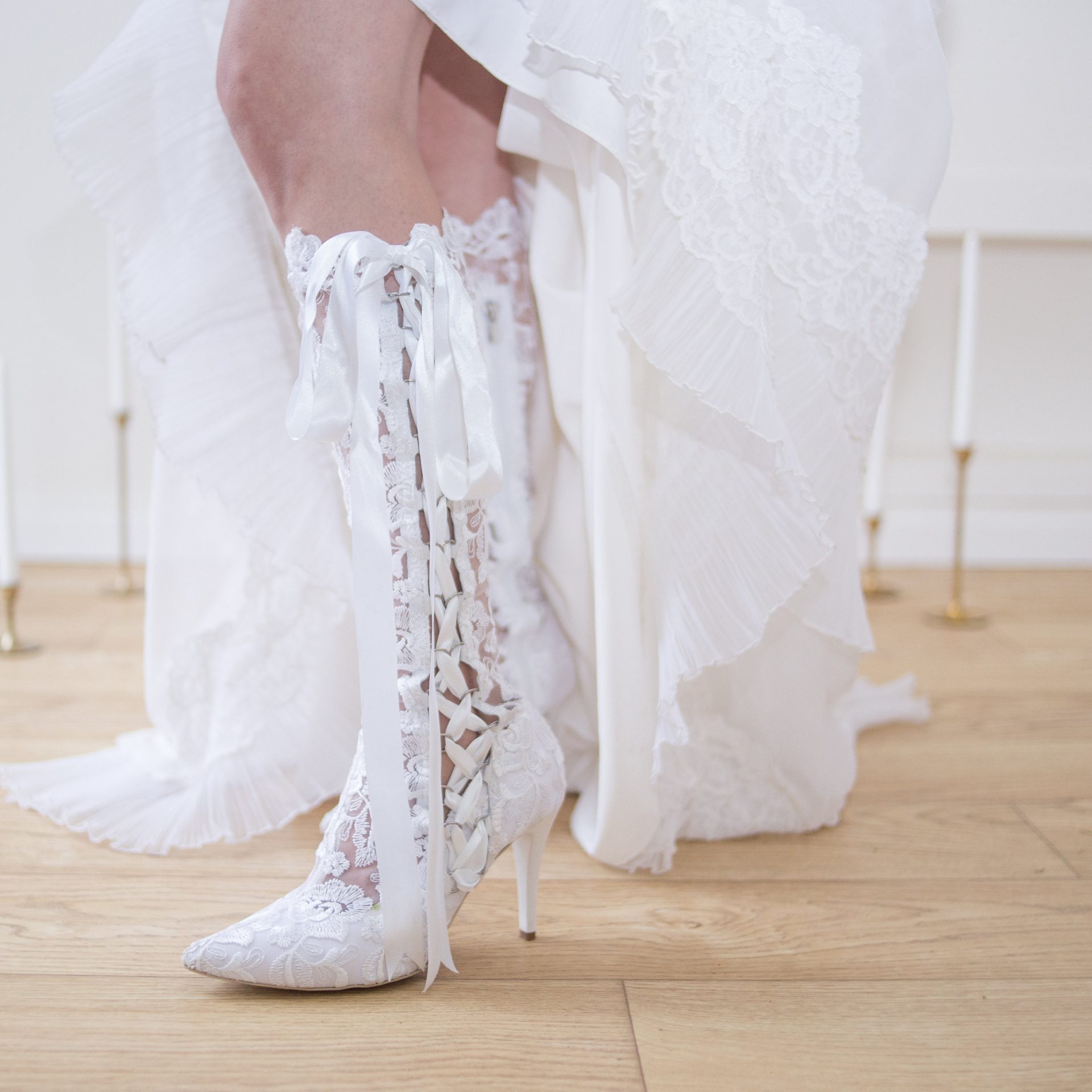 white lace cowboy boots