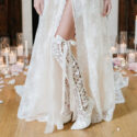 Goodnight Sweetheart Ivory over the knee lace wedding boots