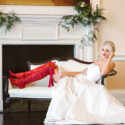 Goodnight Sweetheart red lace wedding boots