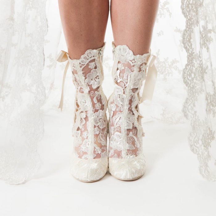 Vintage Lace Boots for Bride