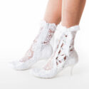 Lottie Elliot White Vintage Lace Ankle Boots