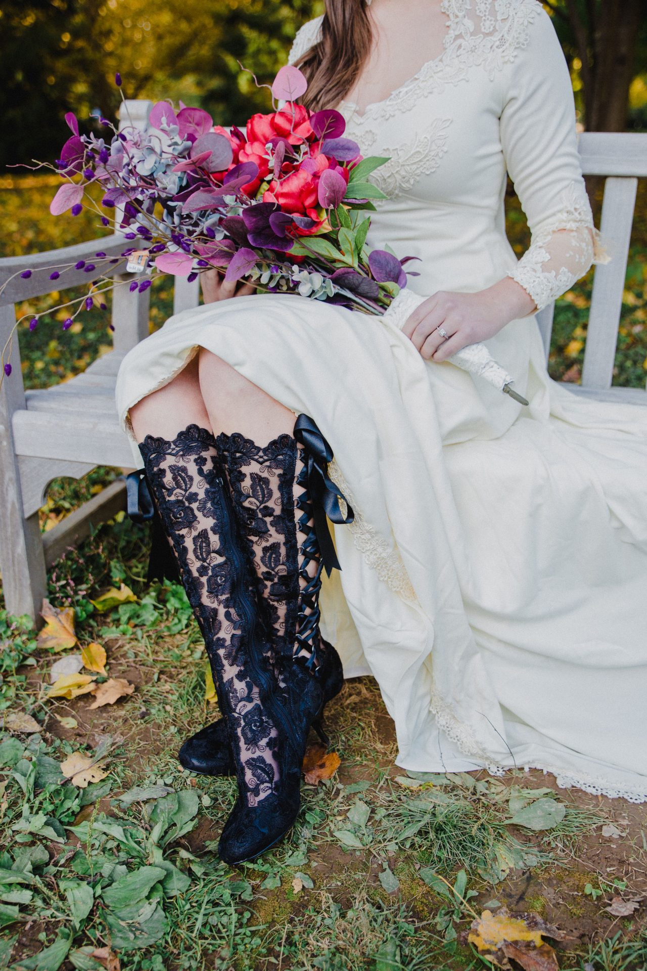 Victorian Black Lace Boots