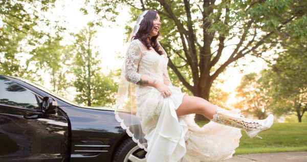 Megan-wearing-Evangeline-Elliot-Ivory-Lace-Wedding-Boots-600