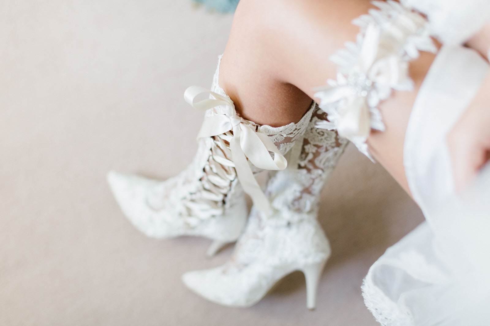 House of Elliot Beatrice Elliot Lace Knee Wedding Boots