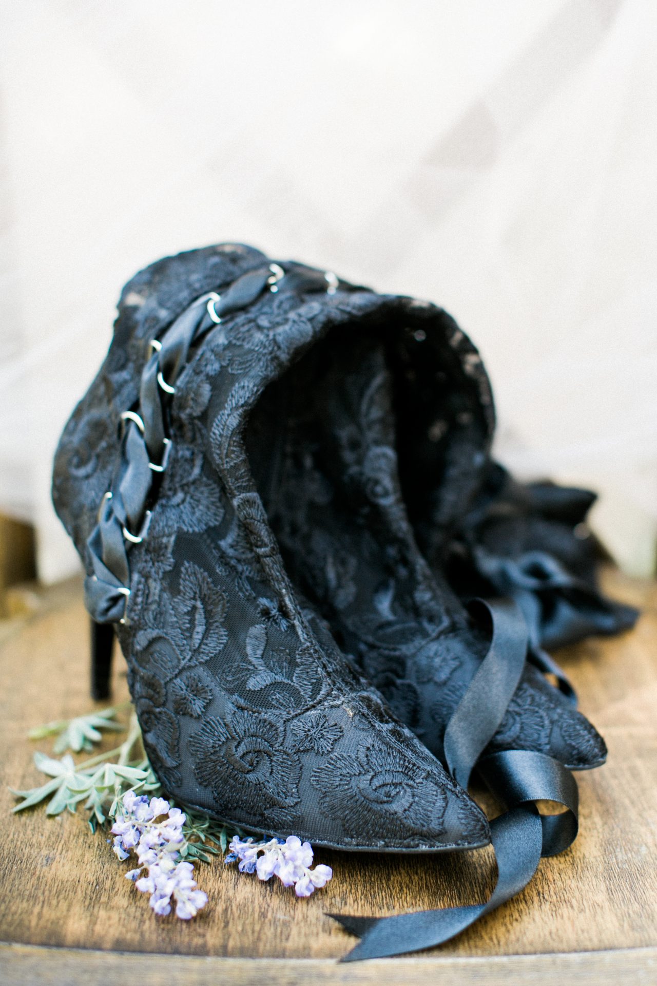 Black Lace Steampunk Boots