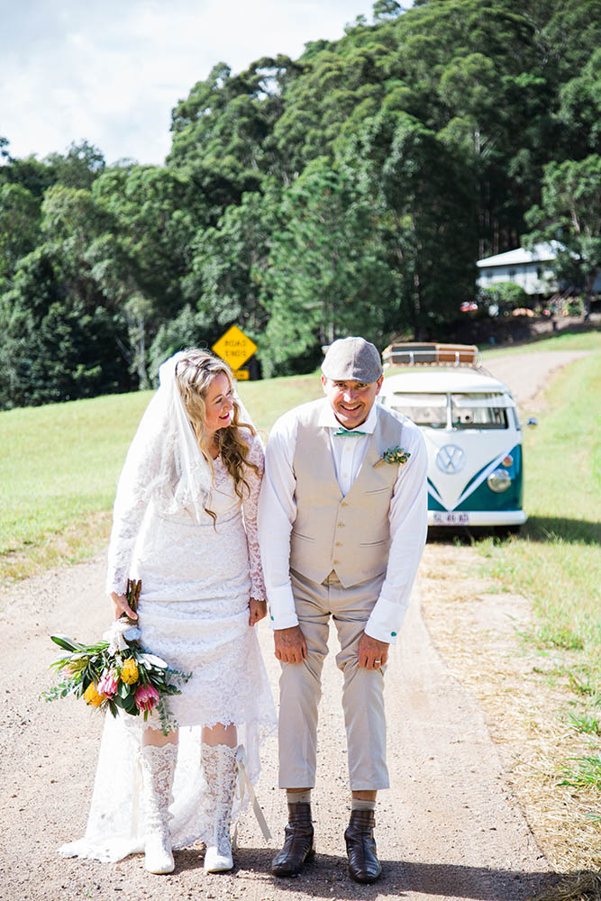 Katie and Rob wedding House of Elliot Evangeline Elliot Ivory Wedding Boots