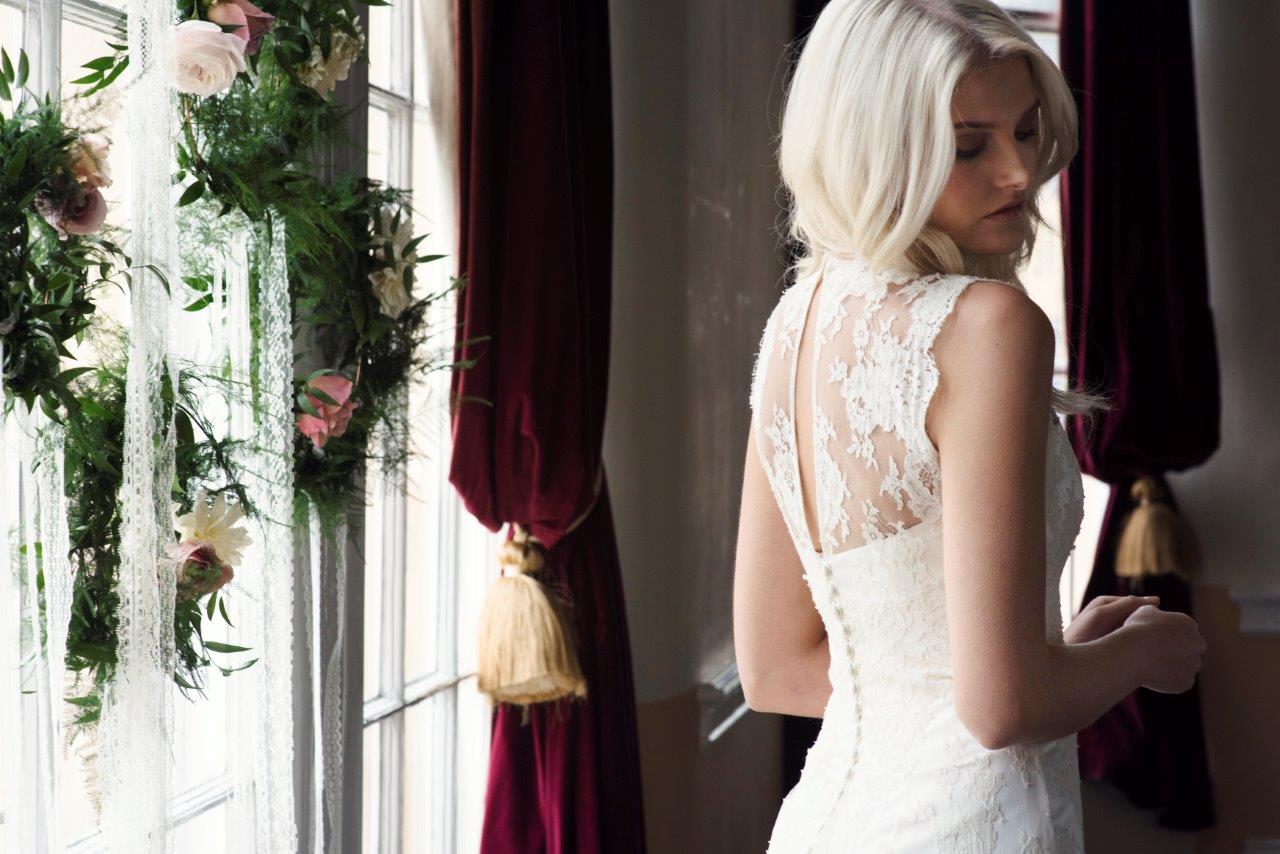 Lace Wedding Dress by Emma Hunt London for House of Elliot Modern Romance Styled Shoot