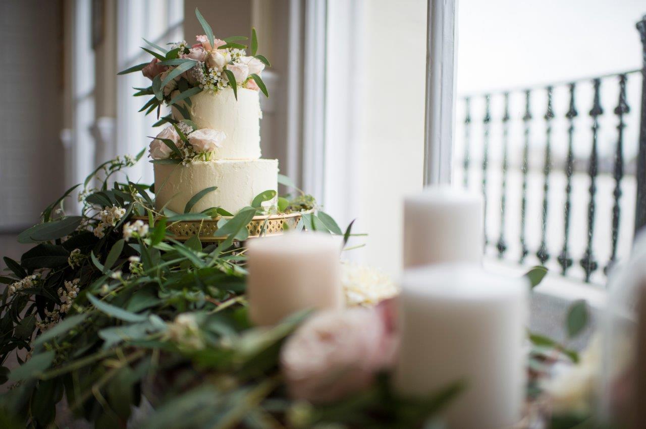 Modern Romance Wedding Cake