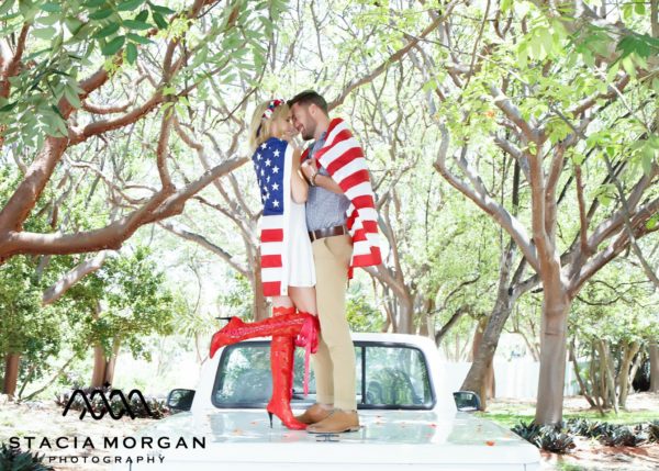 4th of July Styled Shoot House of Elliot Red Lace Wedding Boots