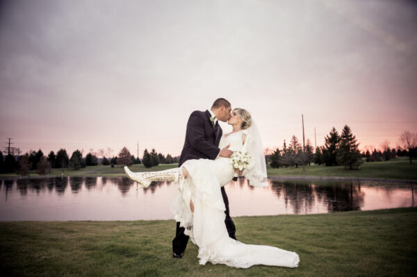 Bride Lauren wearing House of Elliot vintage lace wedding boots
