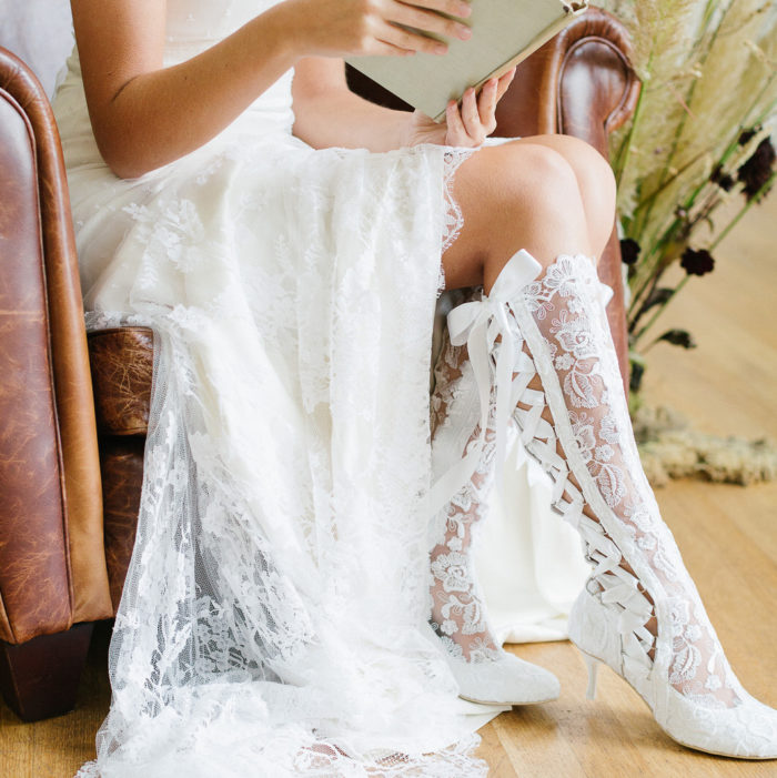 Vintage Lace Wedding Boots And Shoes House Of Elliot