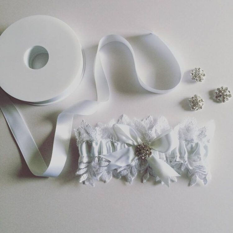 white-garter white lace wedding garter