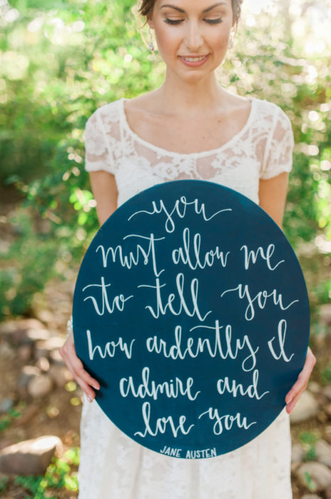 Jane Austen Wedding Inspiration Calligraphy