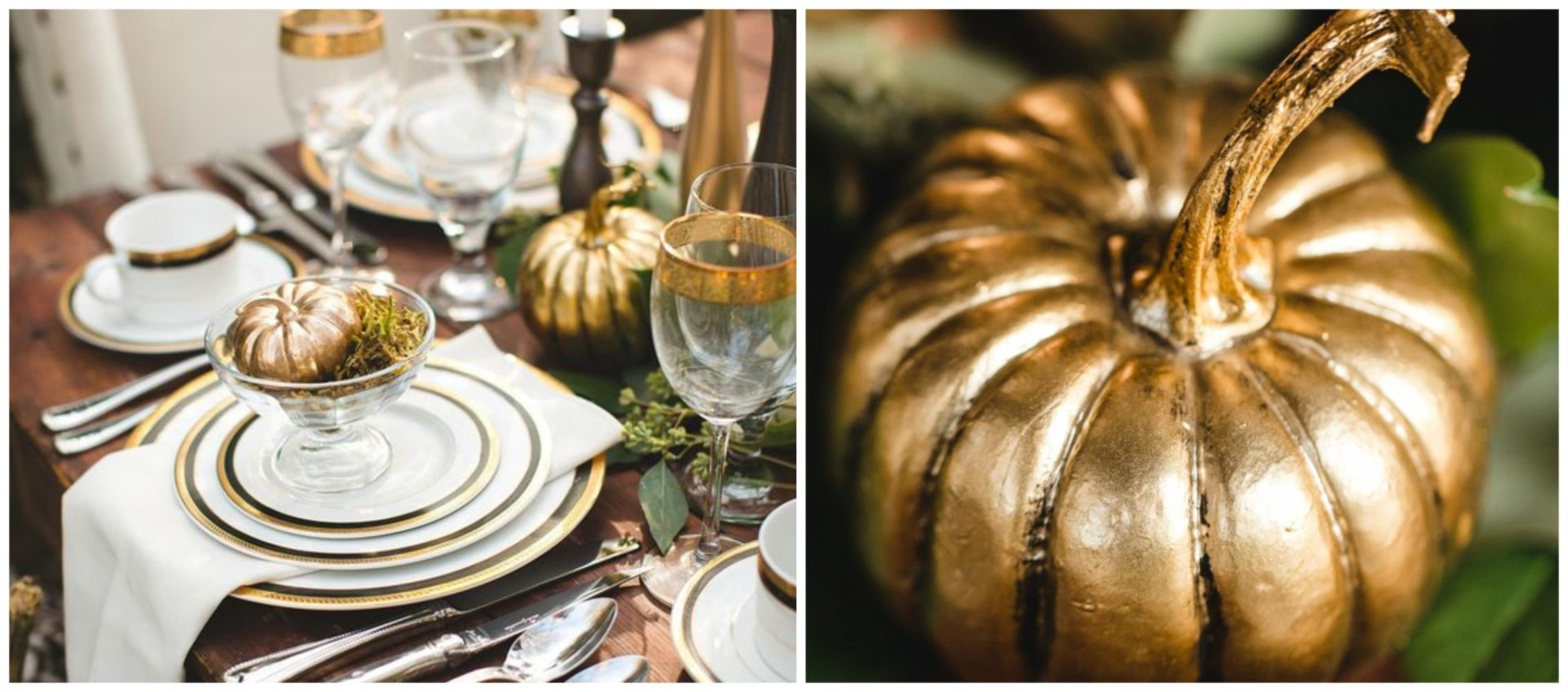 Halloween Wedding Pumpkin Table Setting 