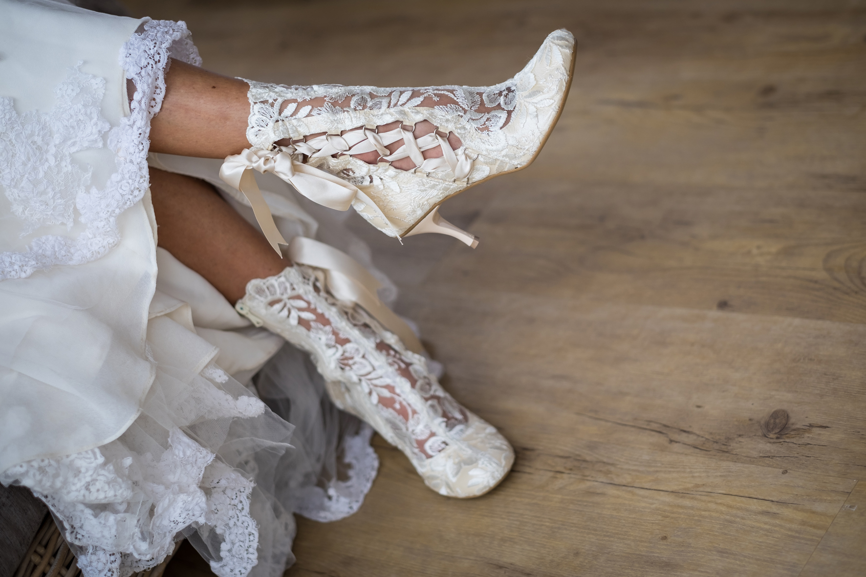 A perfect elegant alternative to Lace Cowboy Boots Vintage Lace Wedding Boots