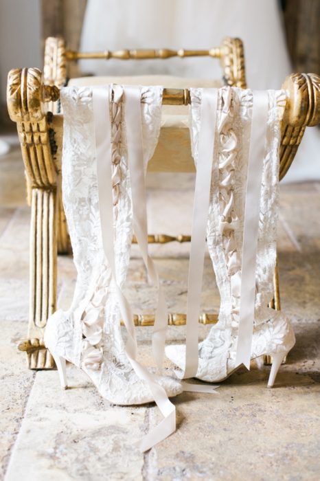 Ivory Lace Over the Knee Wedding Boots 
