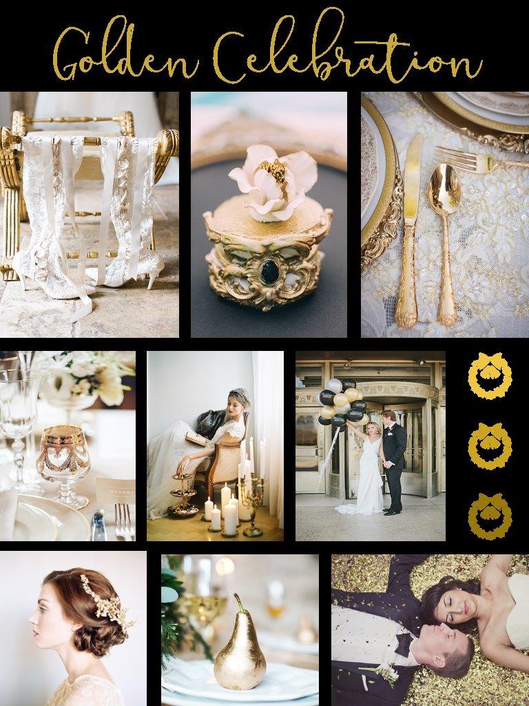 Gold Winter Wedding Festive New Year Wedding Inspiration