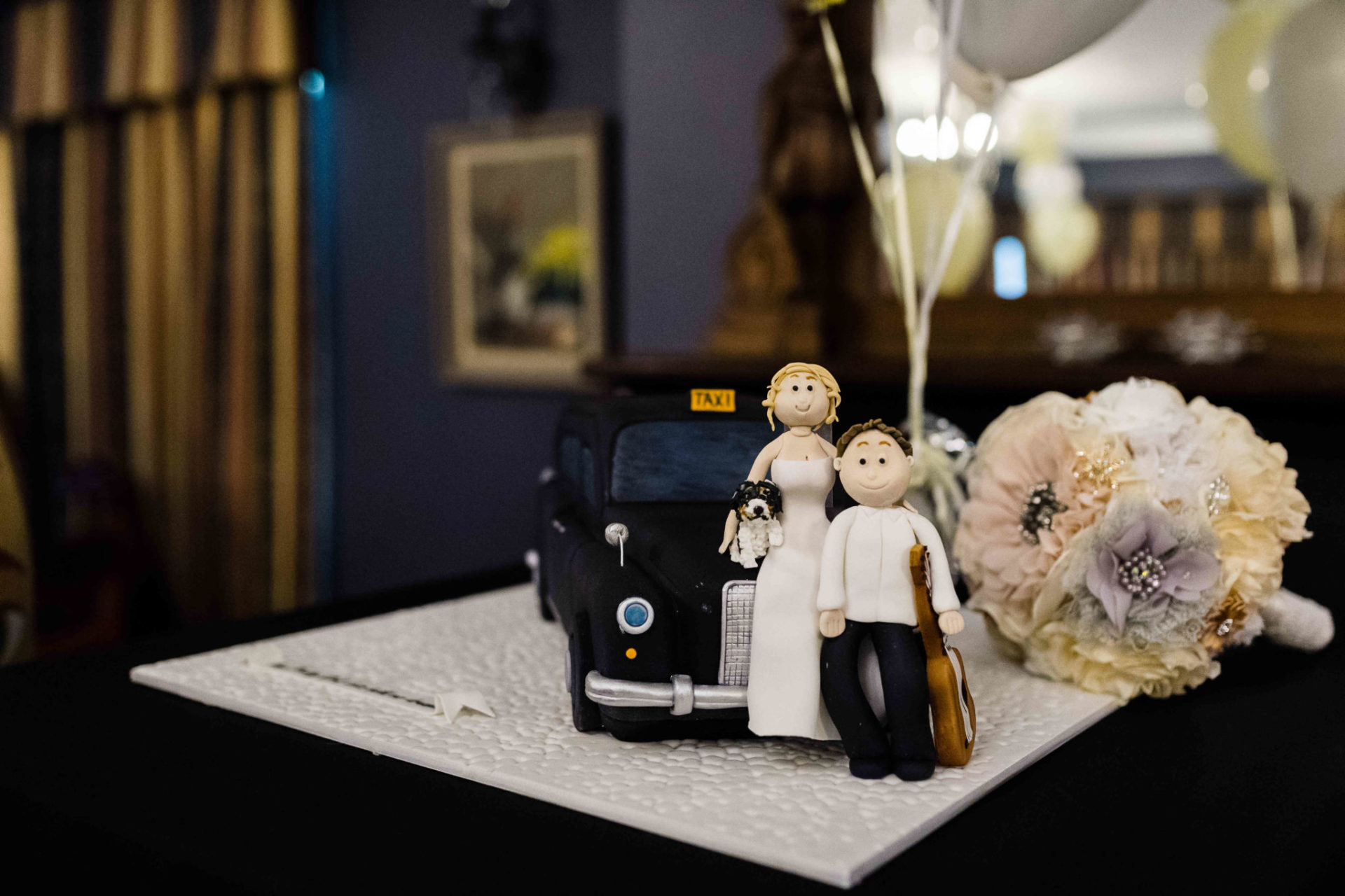 Black Cab Wedding Cake 