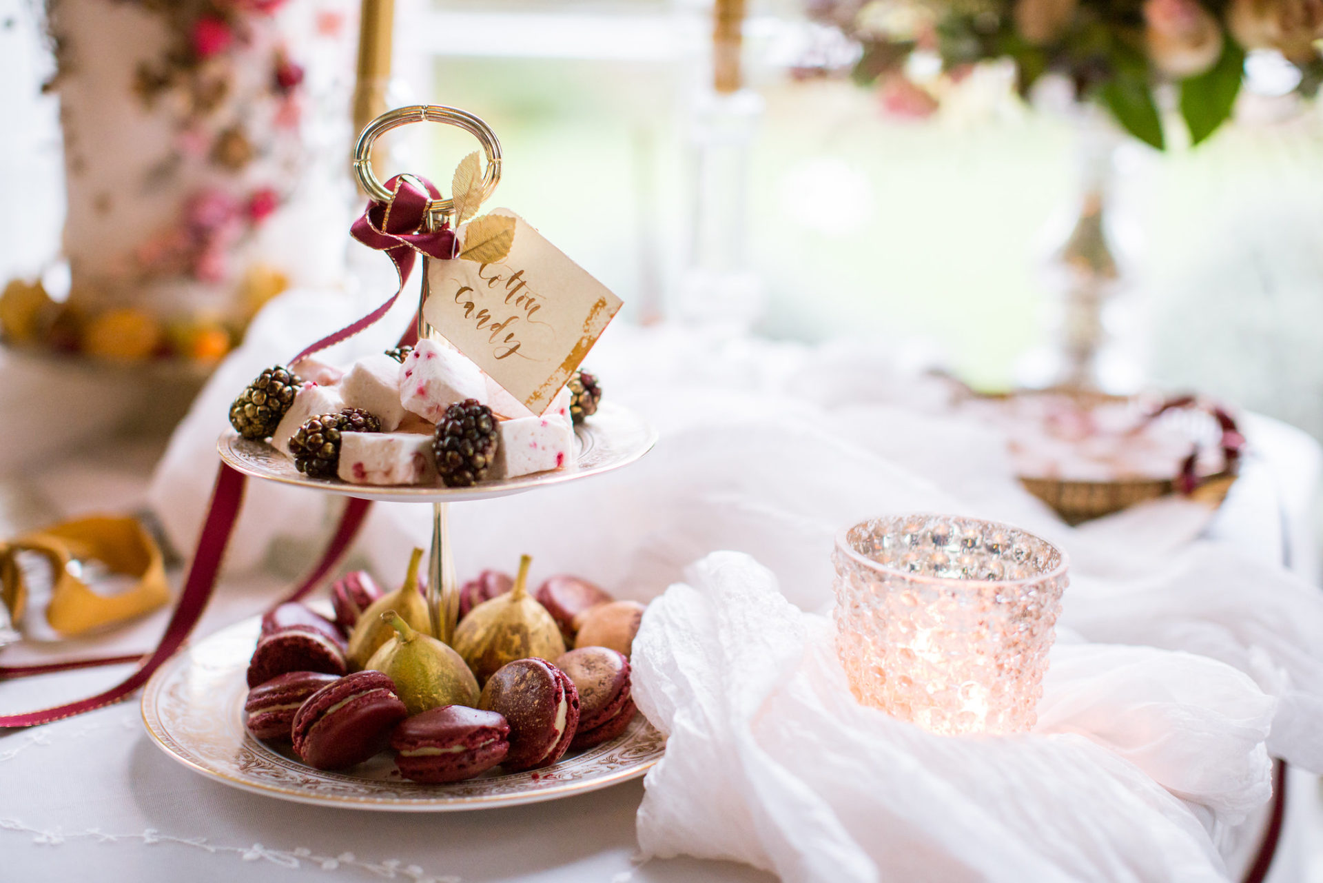 Gold and Antique Silver Bridal Dessert Sweet Table 