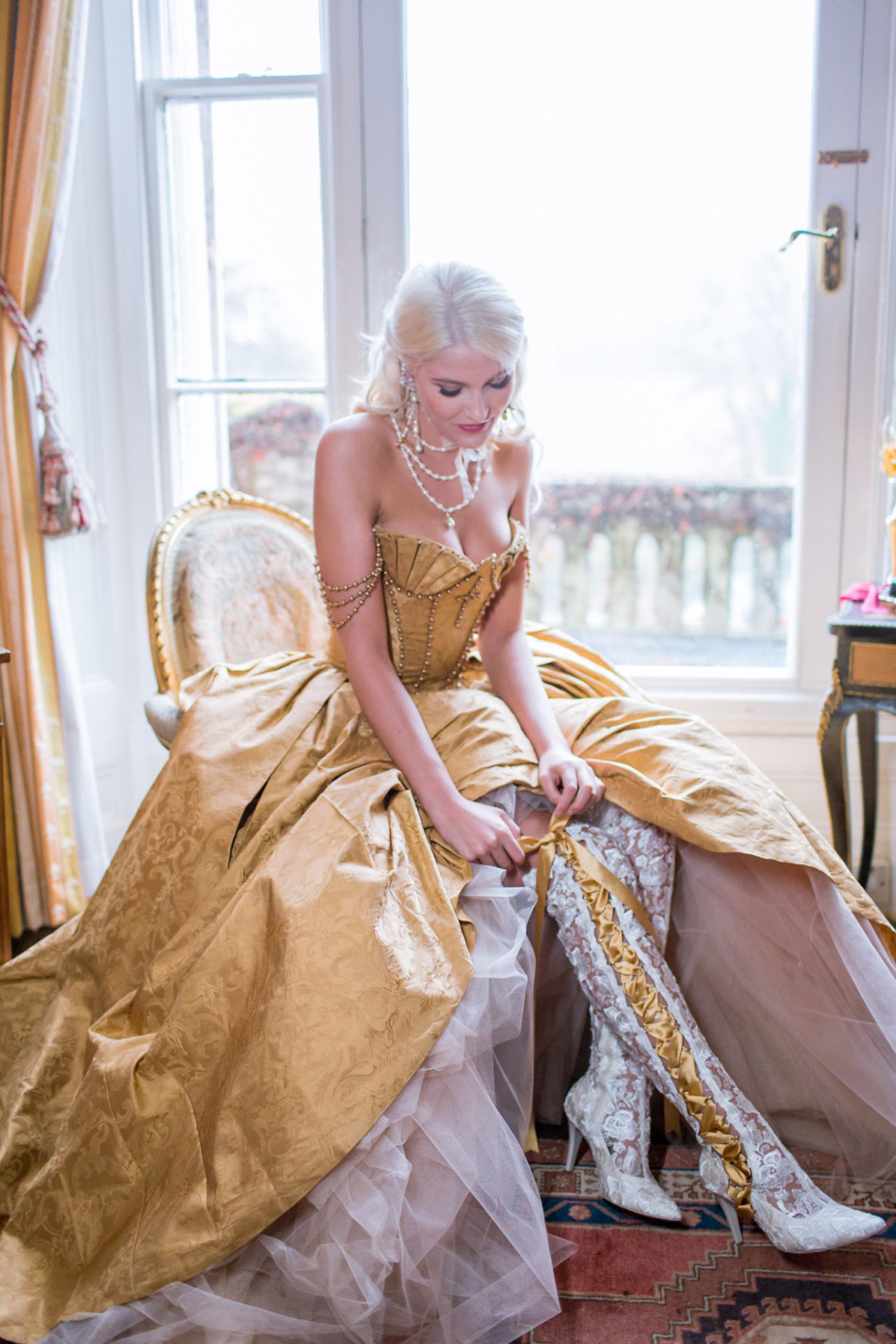 Gold and Marsala Opulent Baroque Wedding Inspiration Unique Bridal Shoes