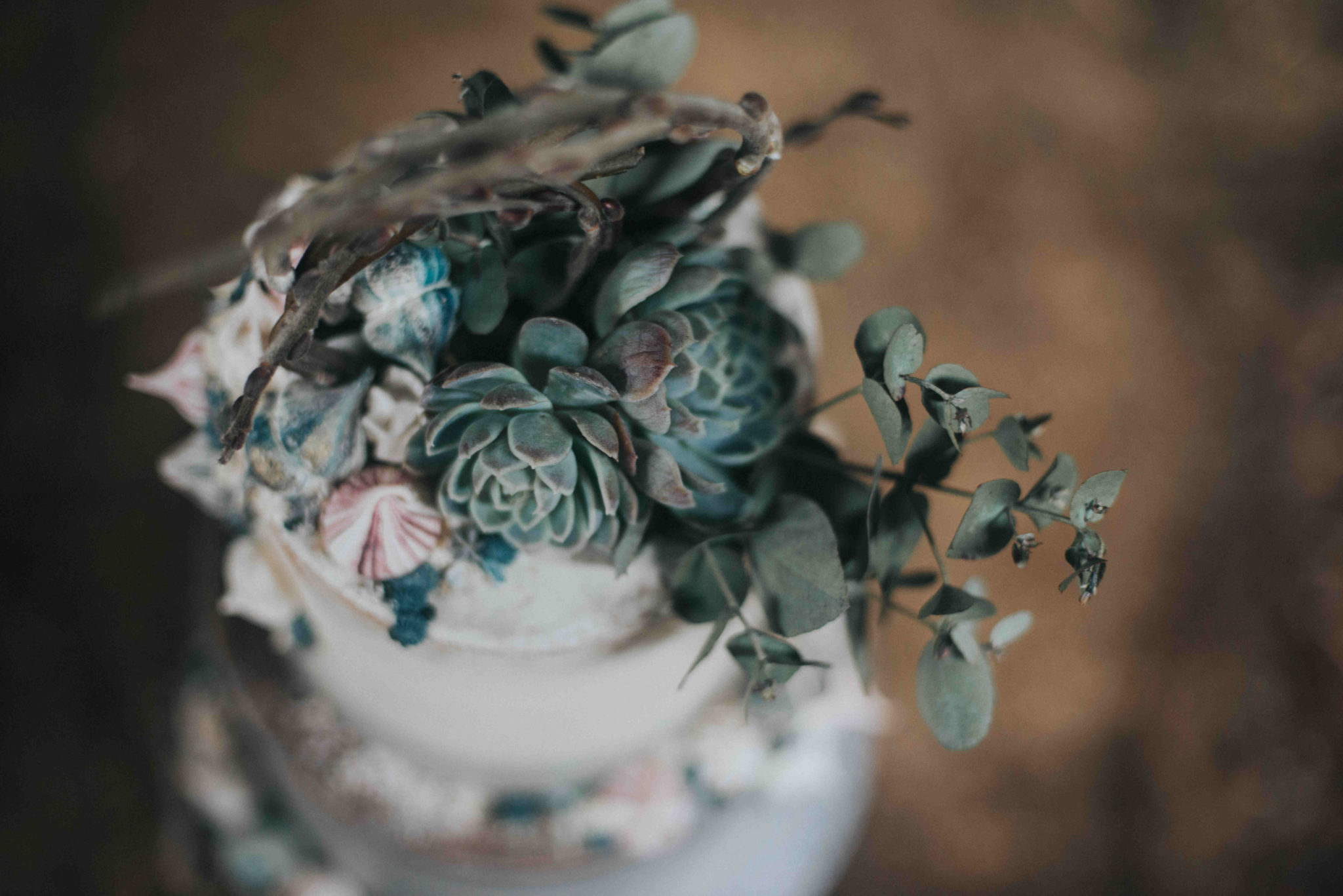 Beach Inspired Wedding Cake