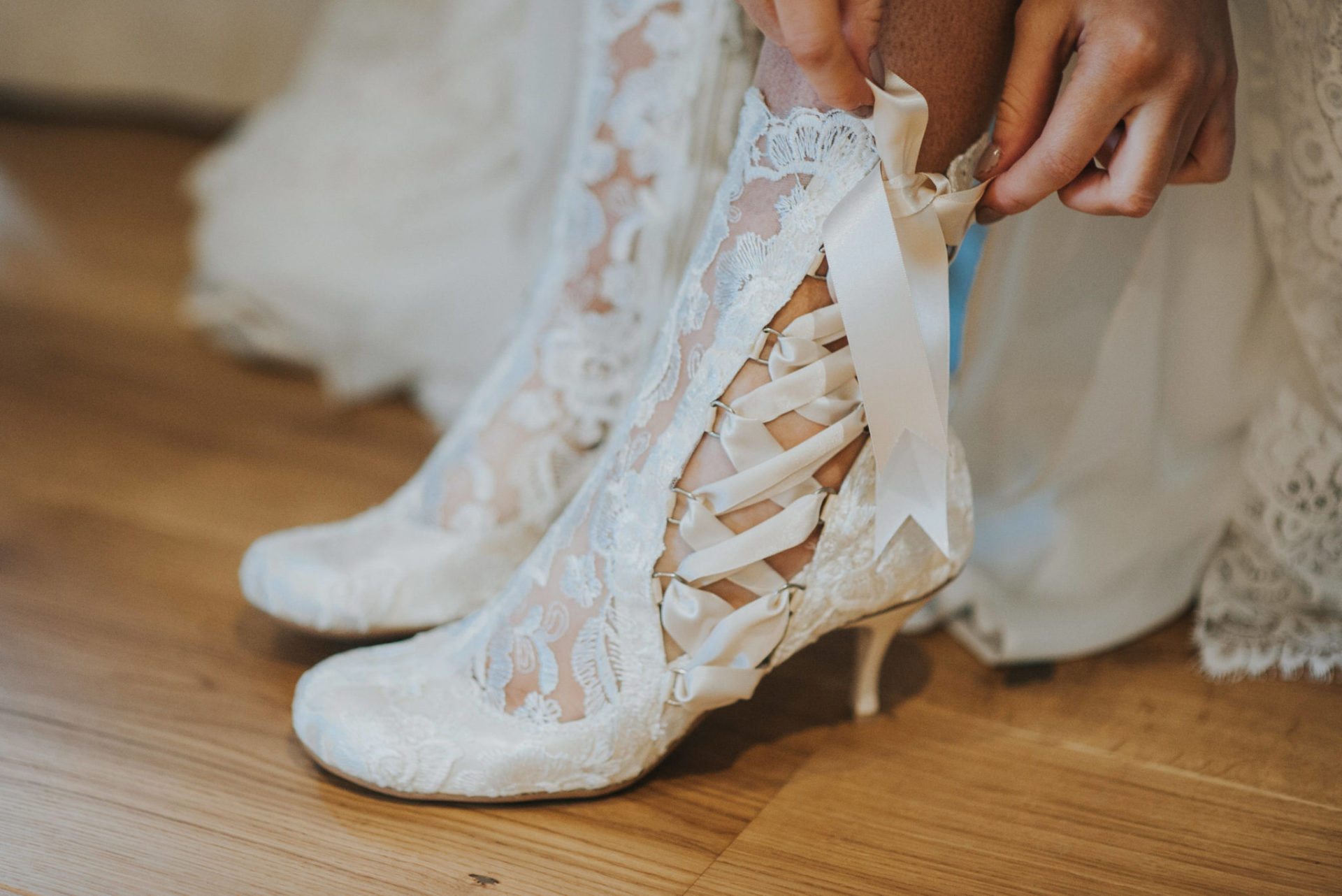 Boho Inspired Lace Wedding Shoes