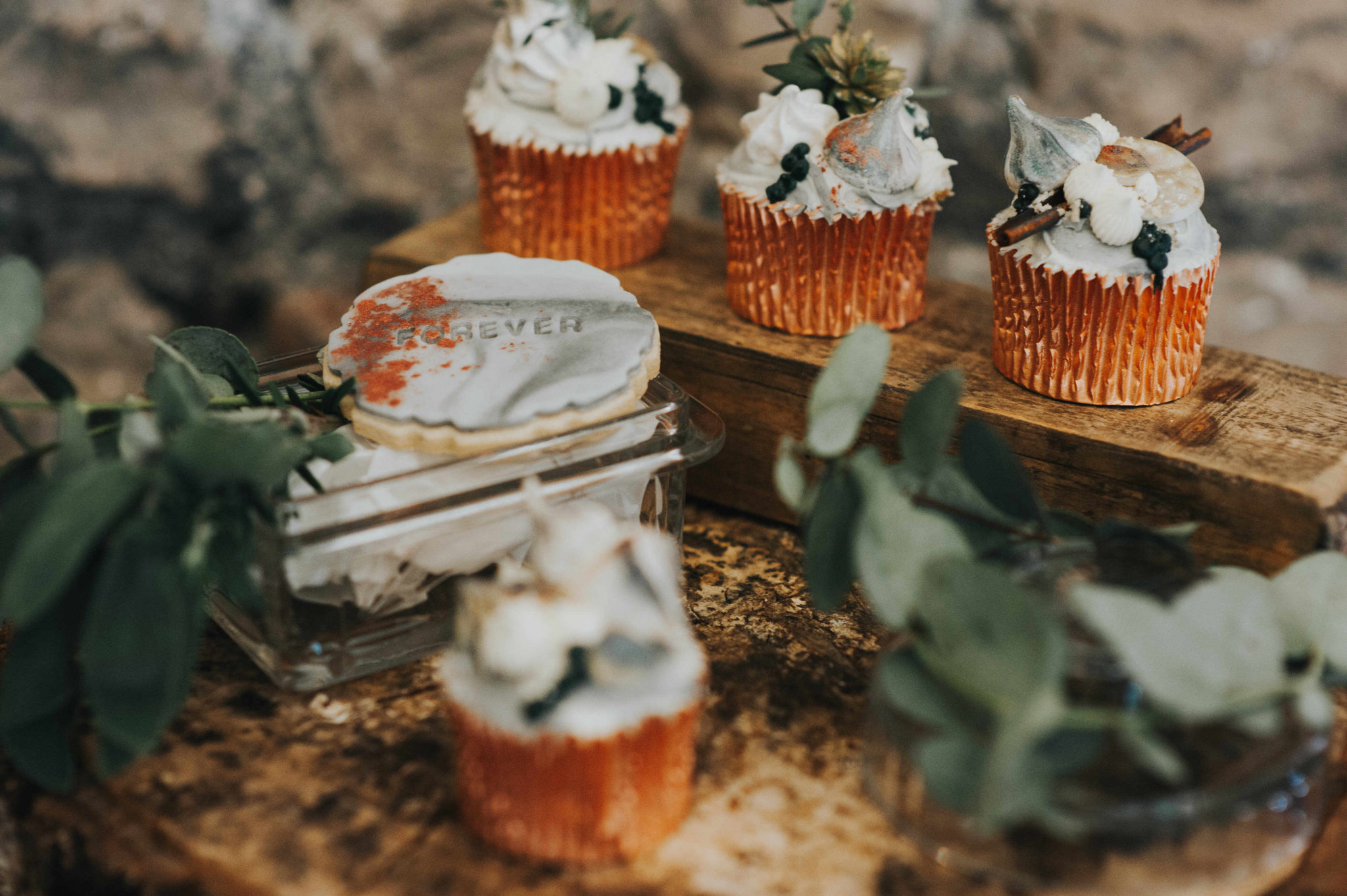 Boho Wedding Inspiration Wedding Cupcakes