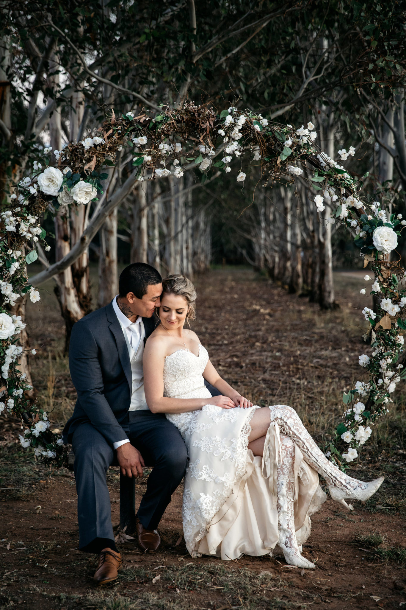 Rustic Vineyard Wedding Lace Wedding Boots