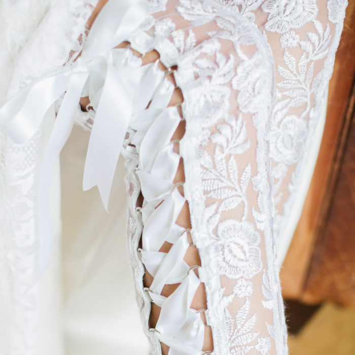 Goodnight Sweetheart White Lace Wedding Boots Lace Detail