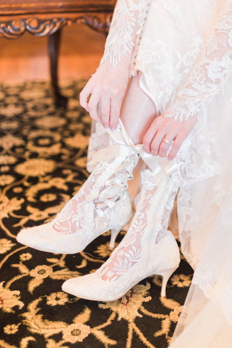 Jane Austen Inspired Lace Bridal Boots 