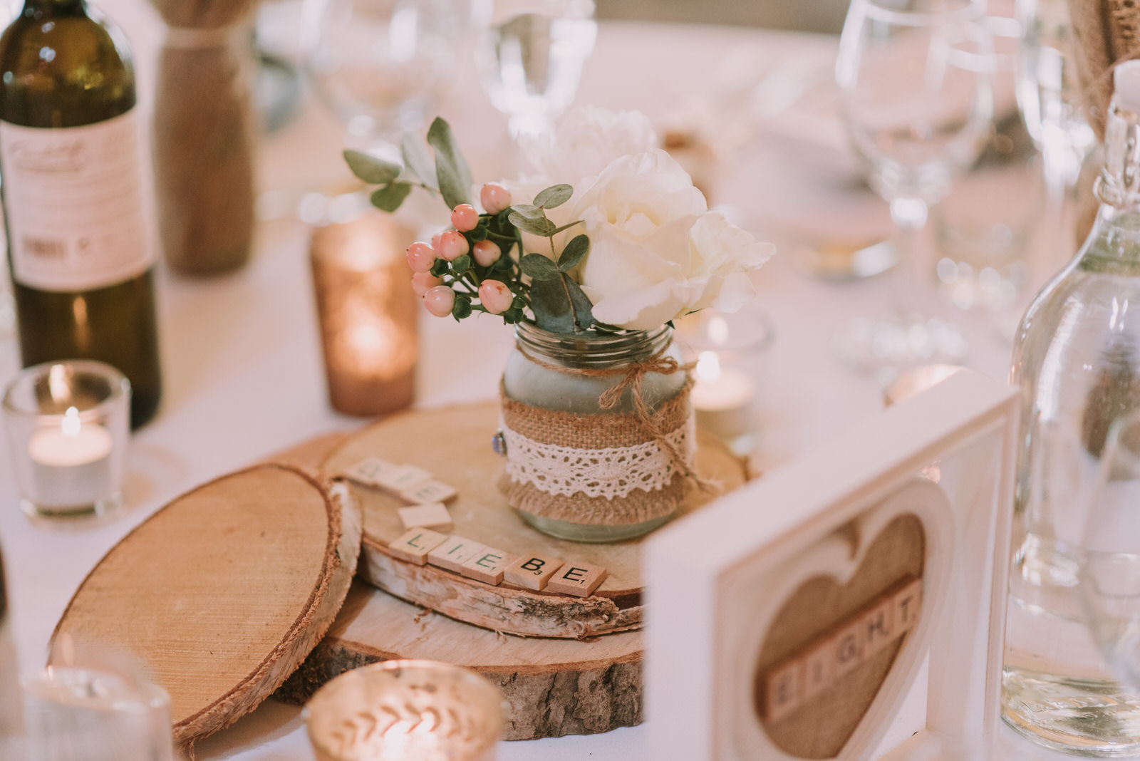 Rustic Vintage Wedding Table Decorations 