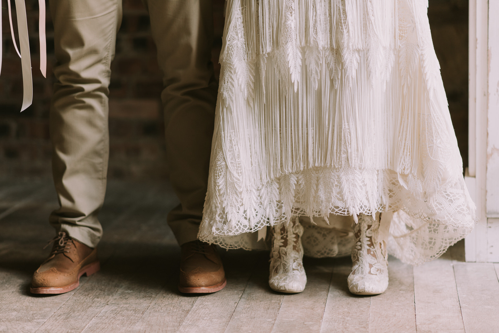 Bohemian Lace Wedding Boots