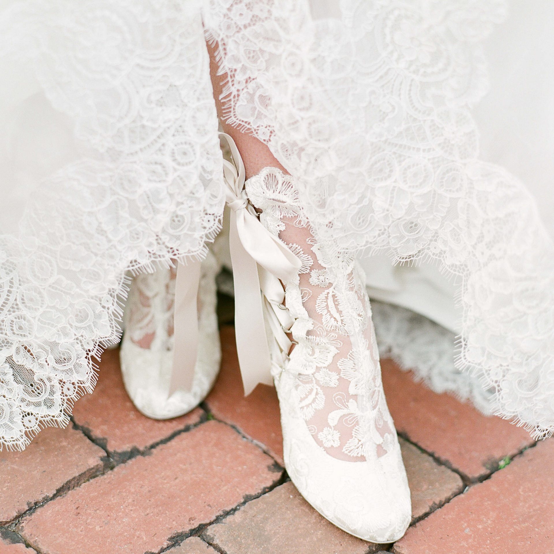 Victorian Lace Low Heeled Ankle Boots for Wedding