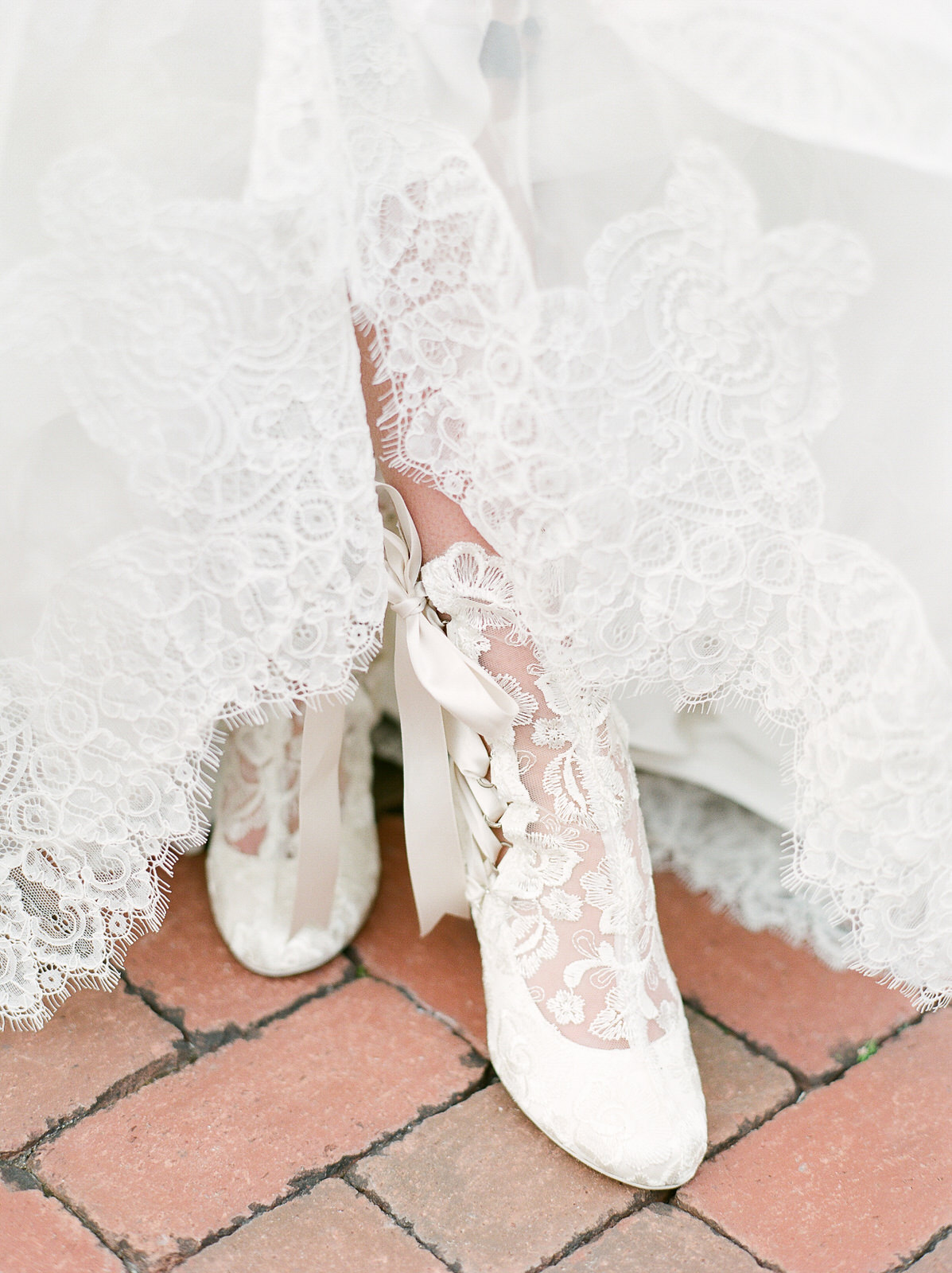 wedding booties ivory