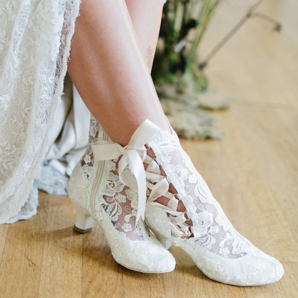 Victorian Wedding Boots - Victorian Lace Boots by House of Elliot - Lizzie Elliot Lace Boots