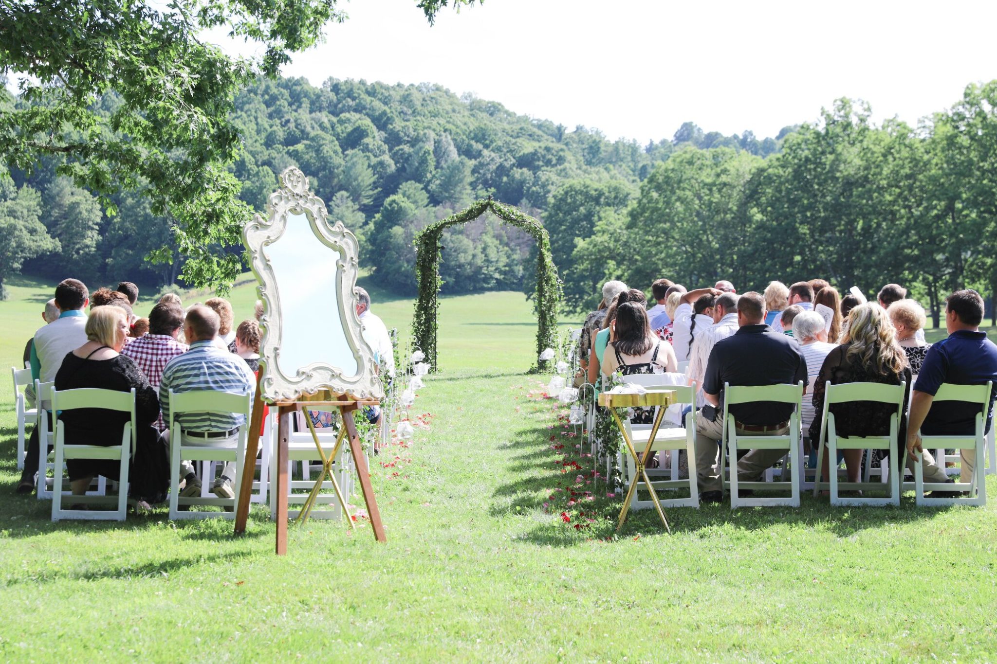 Beautiful Floral Wedding Arch in a Vineyard 