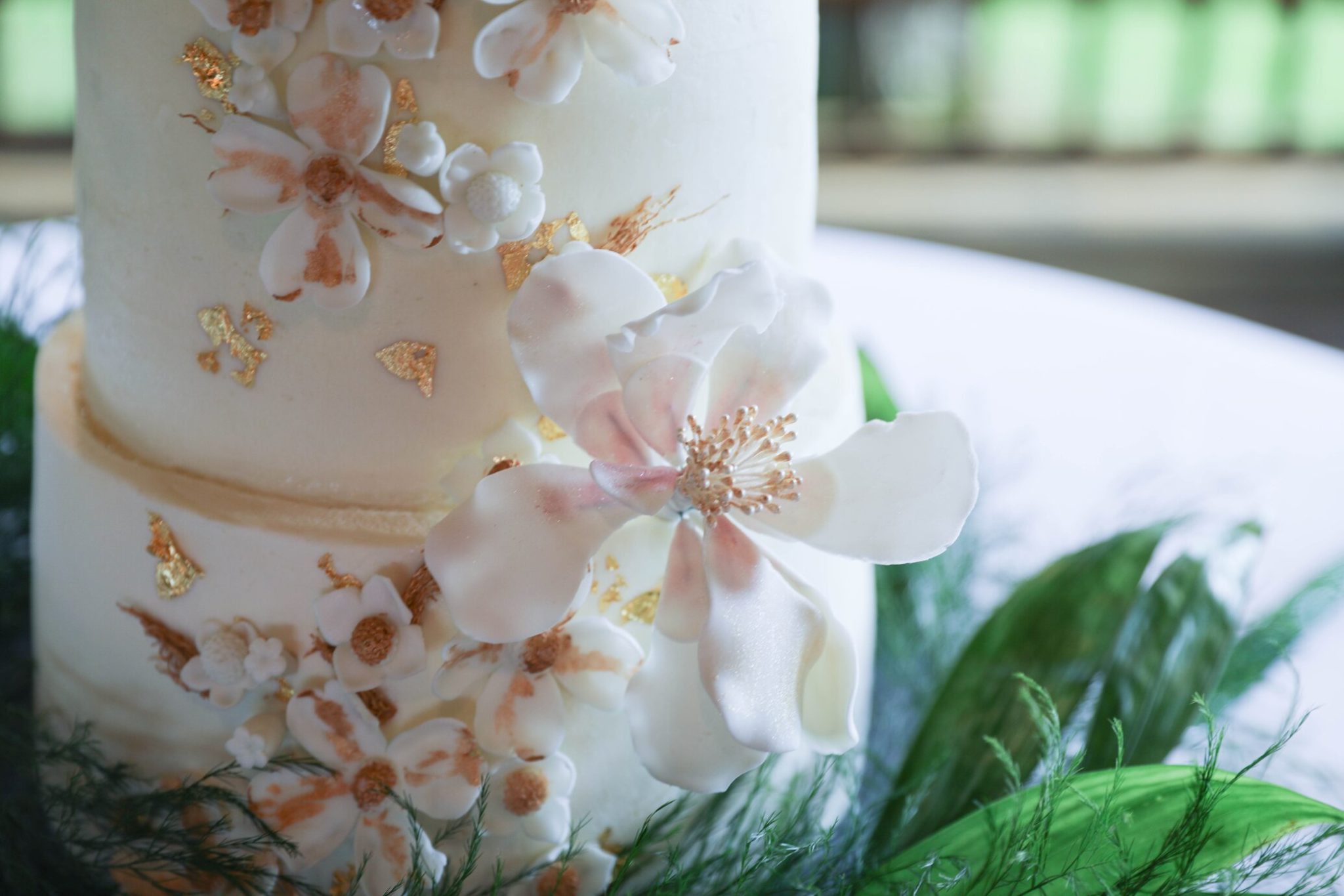 Ivory Blossom Wedding Cake