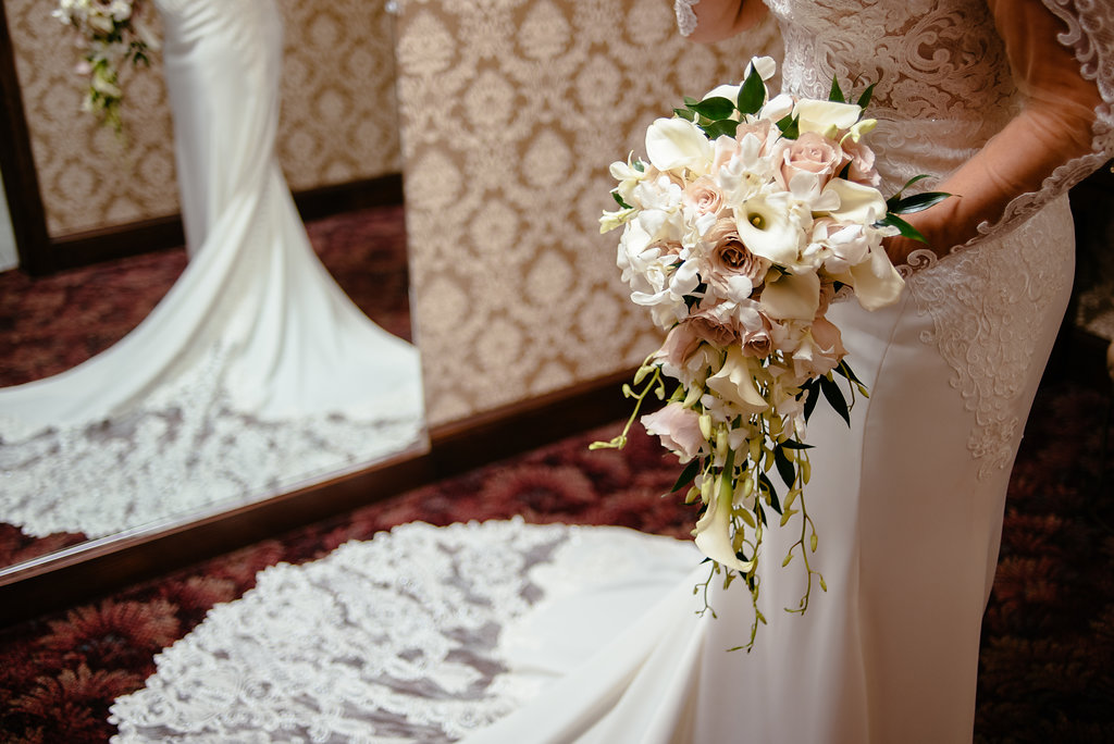 Ivory and Blush Vintage Wedding Bouquet