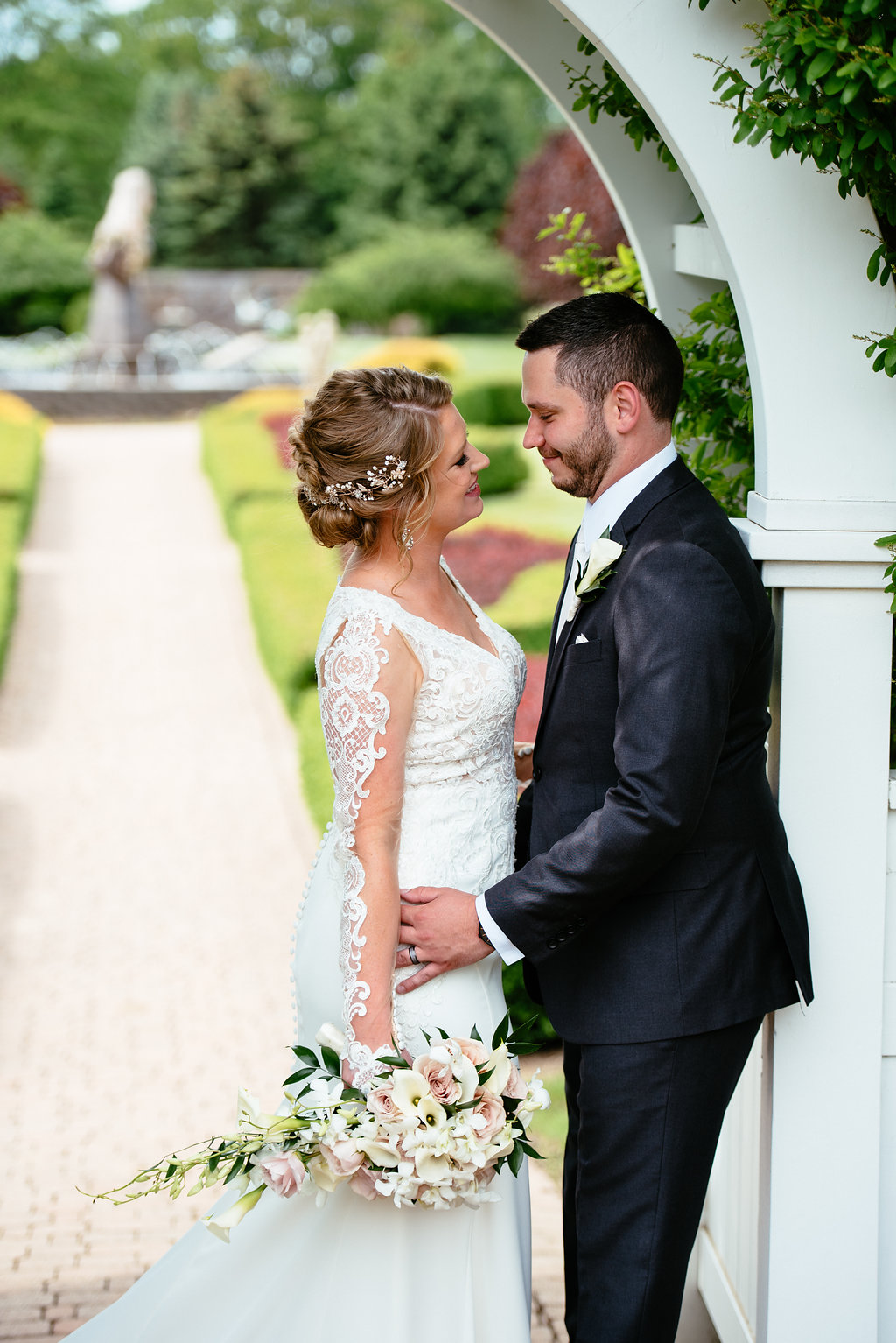 Vintage Chic Wedding Long Sleeved Lace Dress