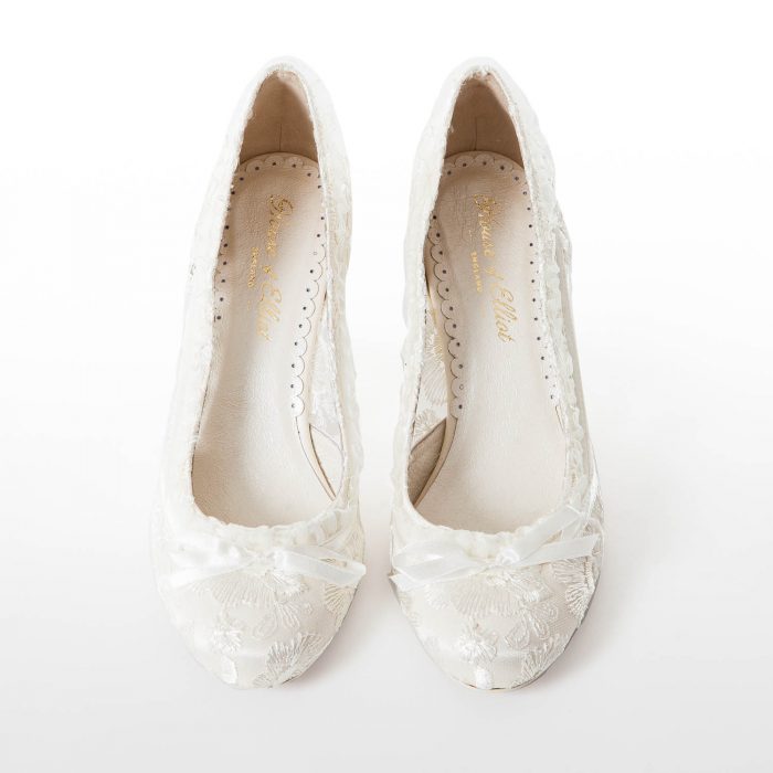 Vintage Low Heel Bridal Shoes UK