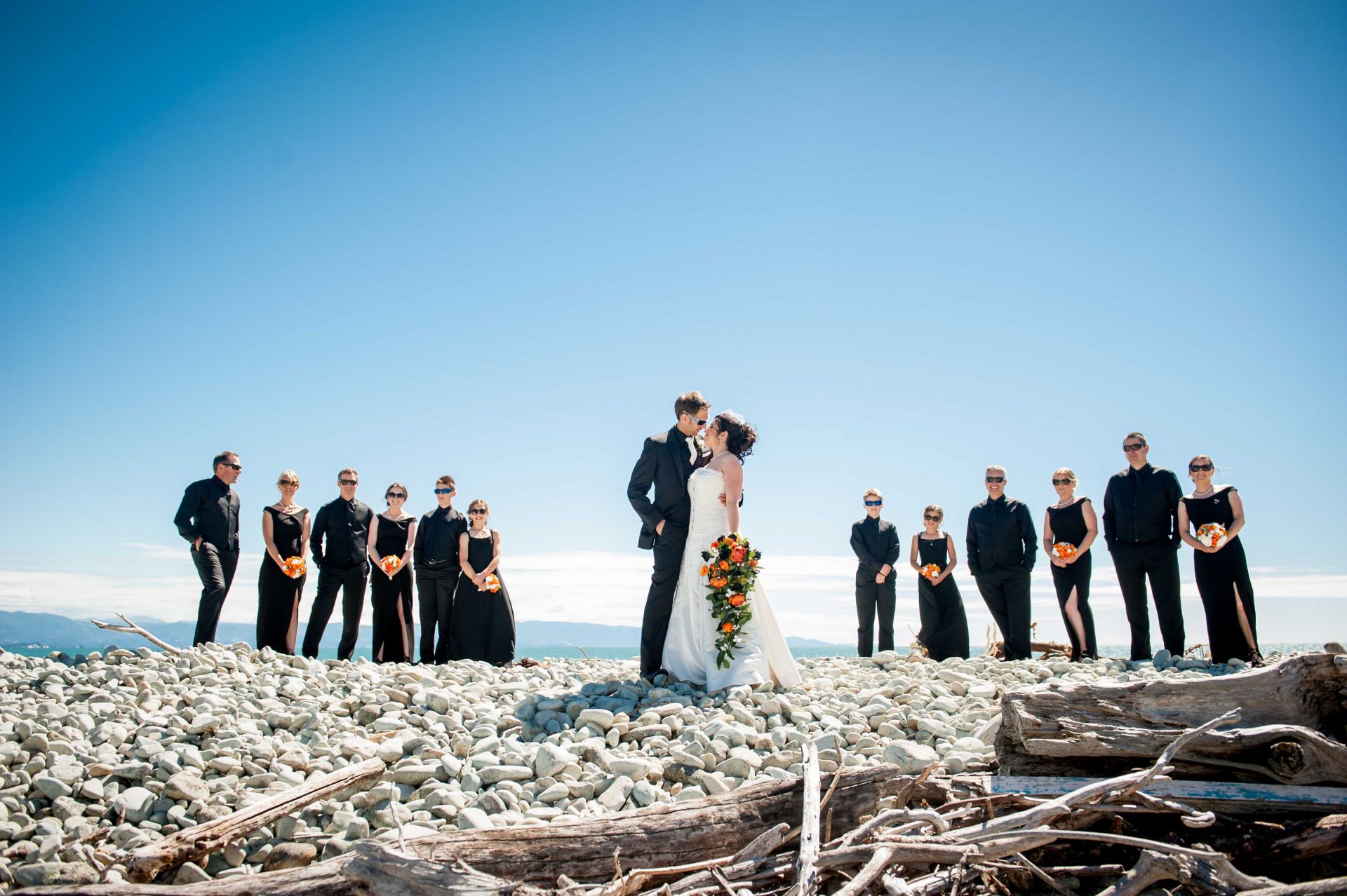 New Zealand Nelson Beach Wedding 