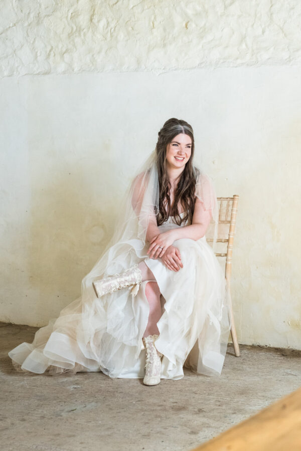 Robyn Real Bride Lottie Elliot House of Elliot Lace Boots Real Bride Testimonial Vintage Lace Wedding Boots