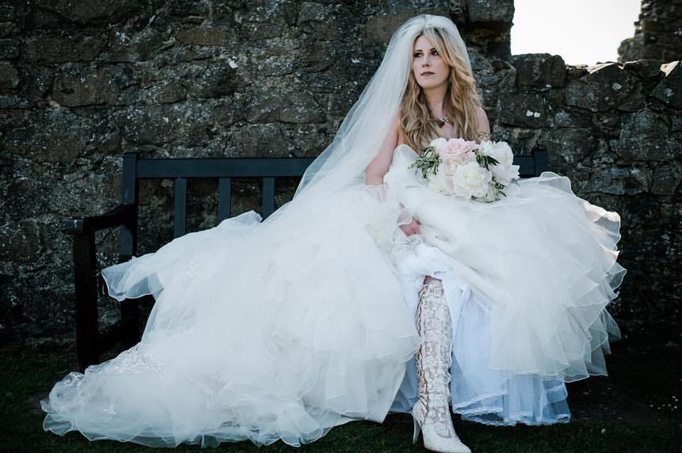 House of Elliot Goodnight Sweetheart Over the Knee Lace Boots Over the Knee Lace Wedding Boots
