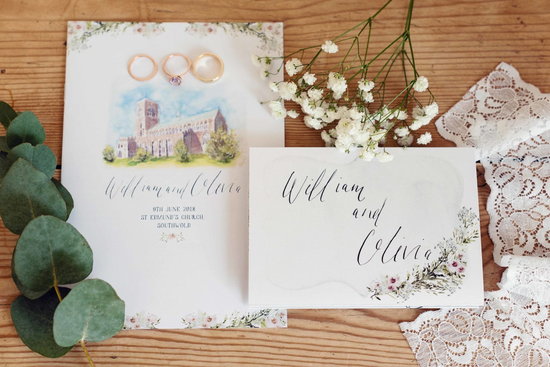 Watercolour Wedding Invitation English Summer Wedding Inspiration 
