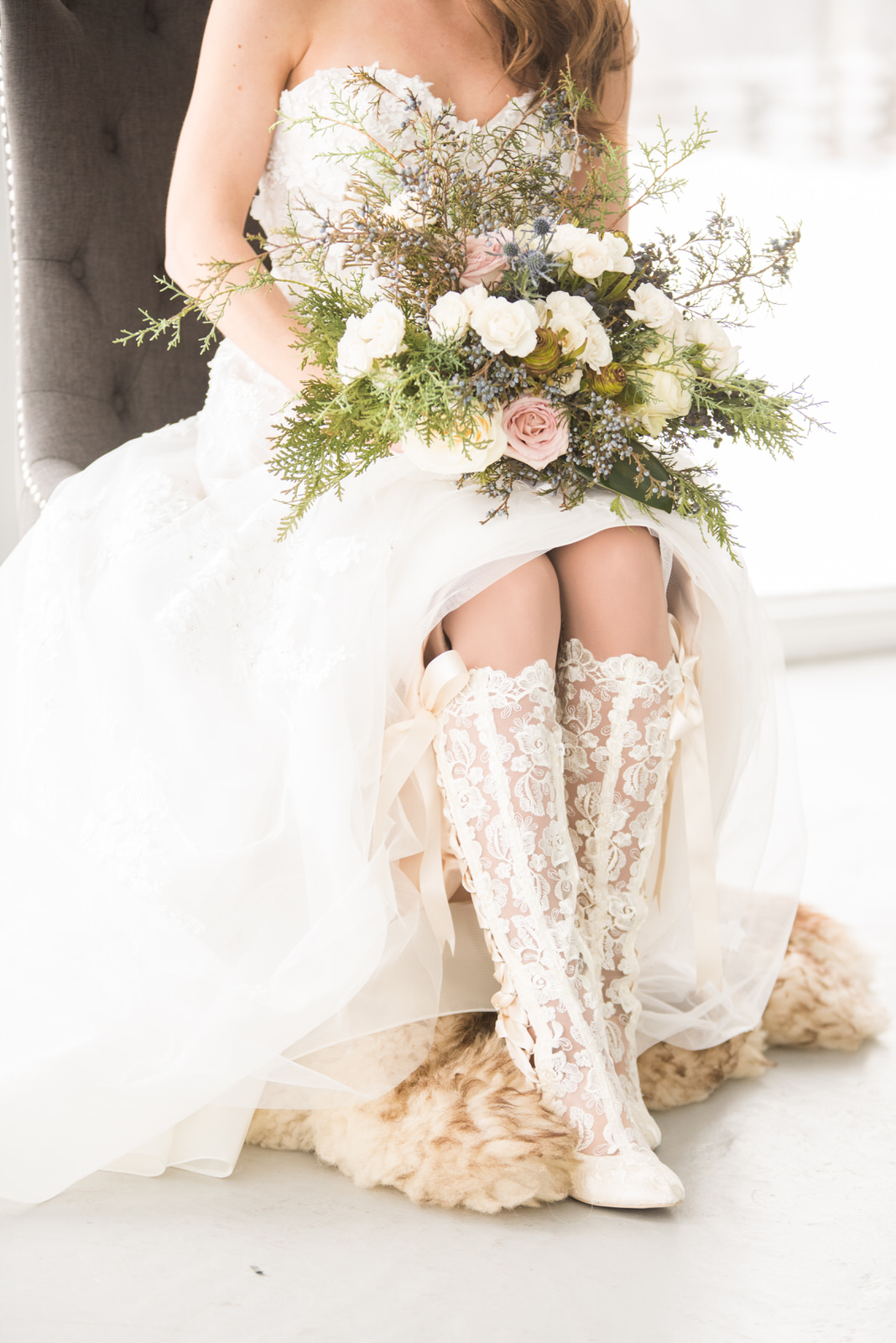 Winter Wedding Lace Boots